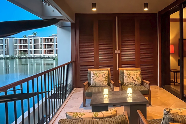 Lanai view and seating