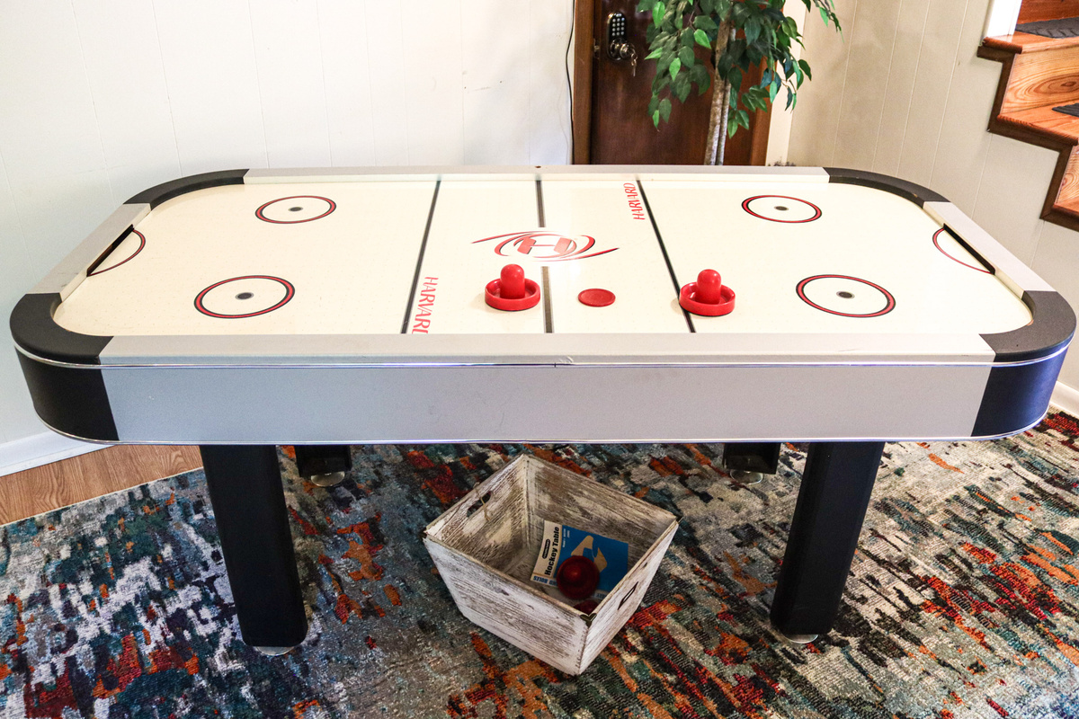 Who is the air hockey champion?  Gather and play to find out.