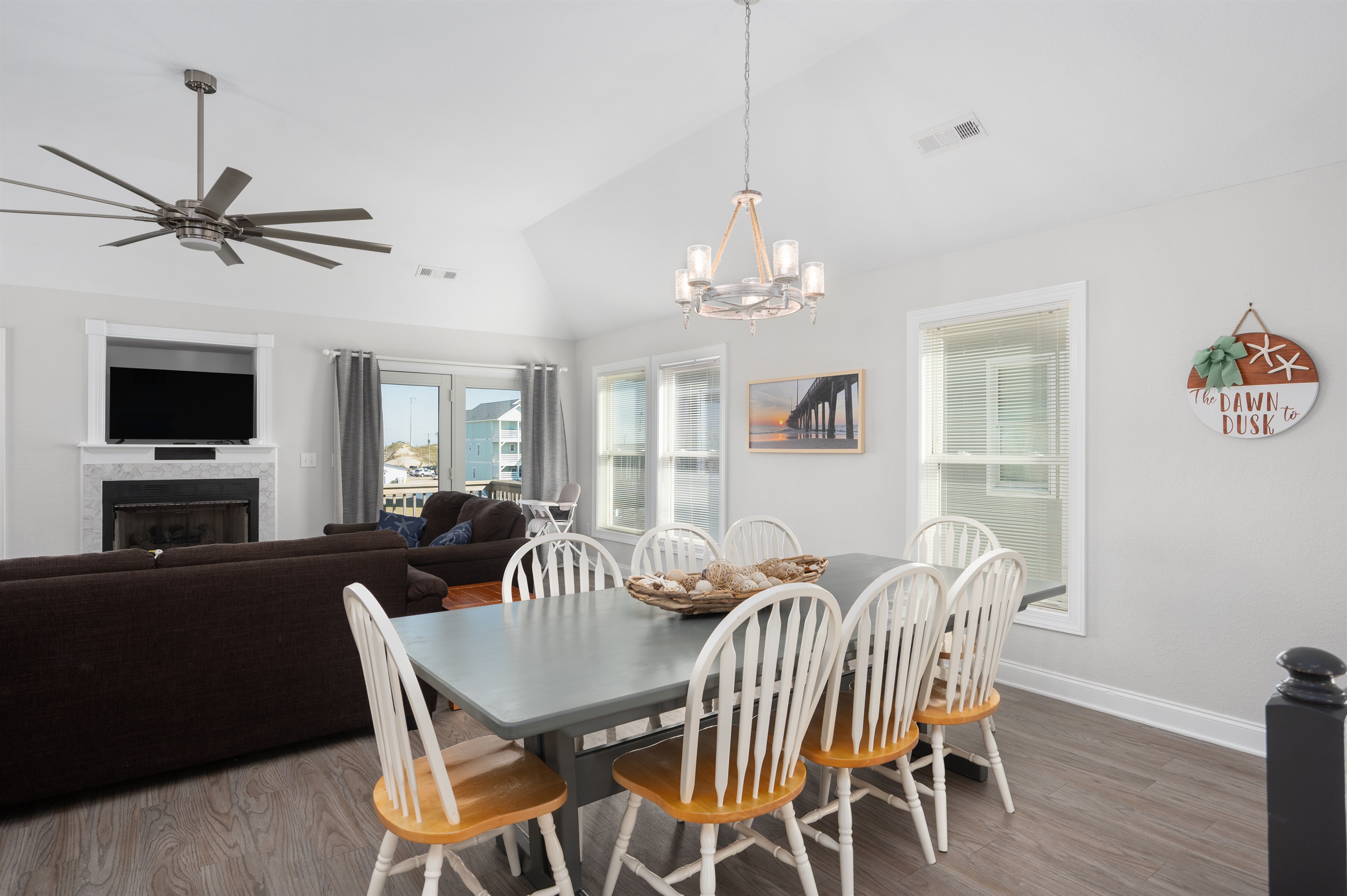 Bright, open dining room made for quality time.