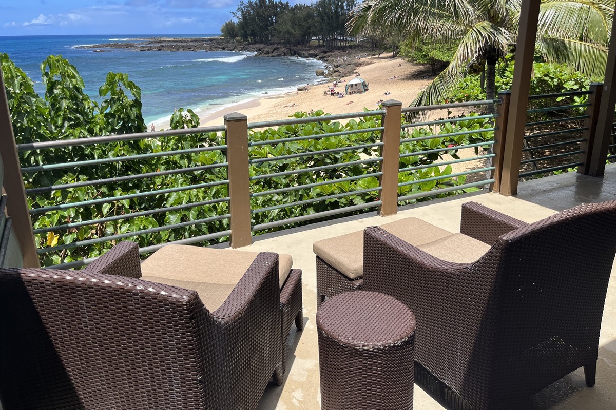 The view & the sound of the ocean as you relax on the lanai don't get old!