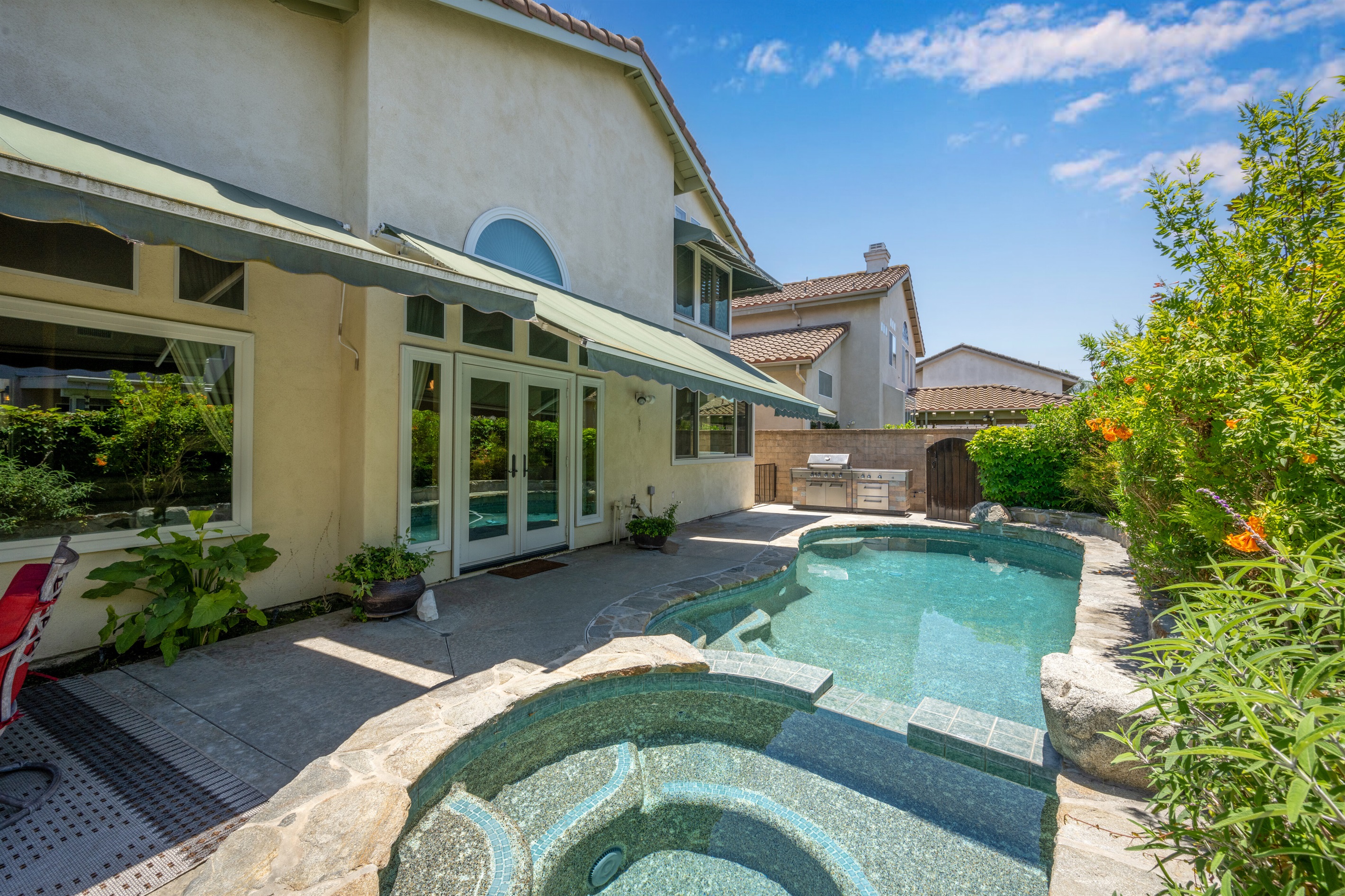 Backyard, French Door Exit