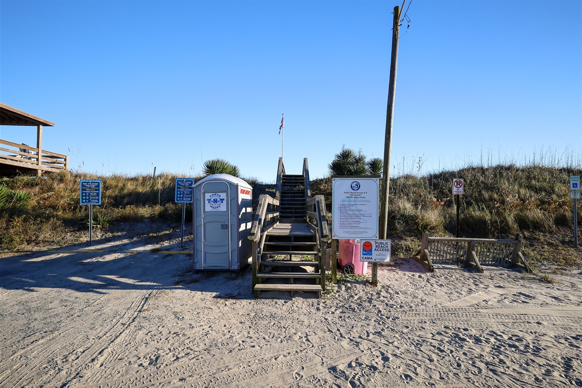 Public beach access directly from the property