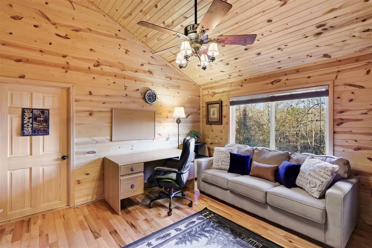 Queen sized sleeper sofa on second floor (please note bedroom #3 and sleeper sofa area share the en-suite bathroom of second floor master bedroom)