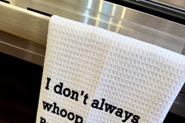 Kitchen linens, paper towels, and dish soap provided. 