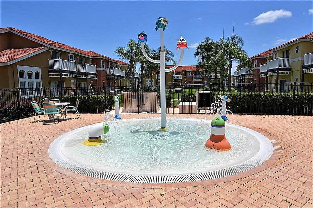 This is the splash pad for the little ones.