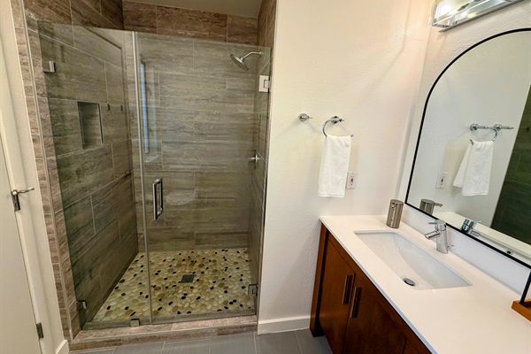 Shower in primary ensuite.