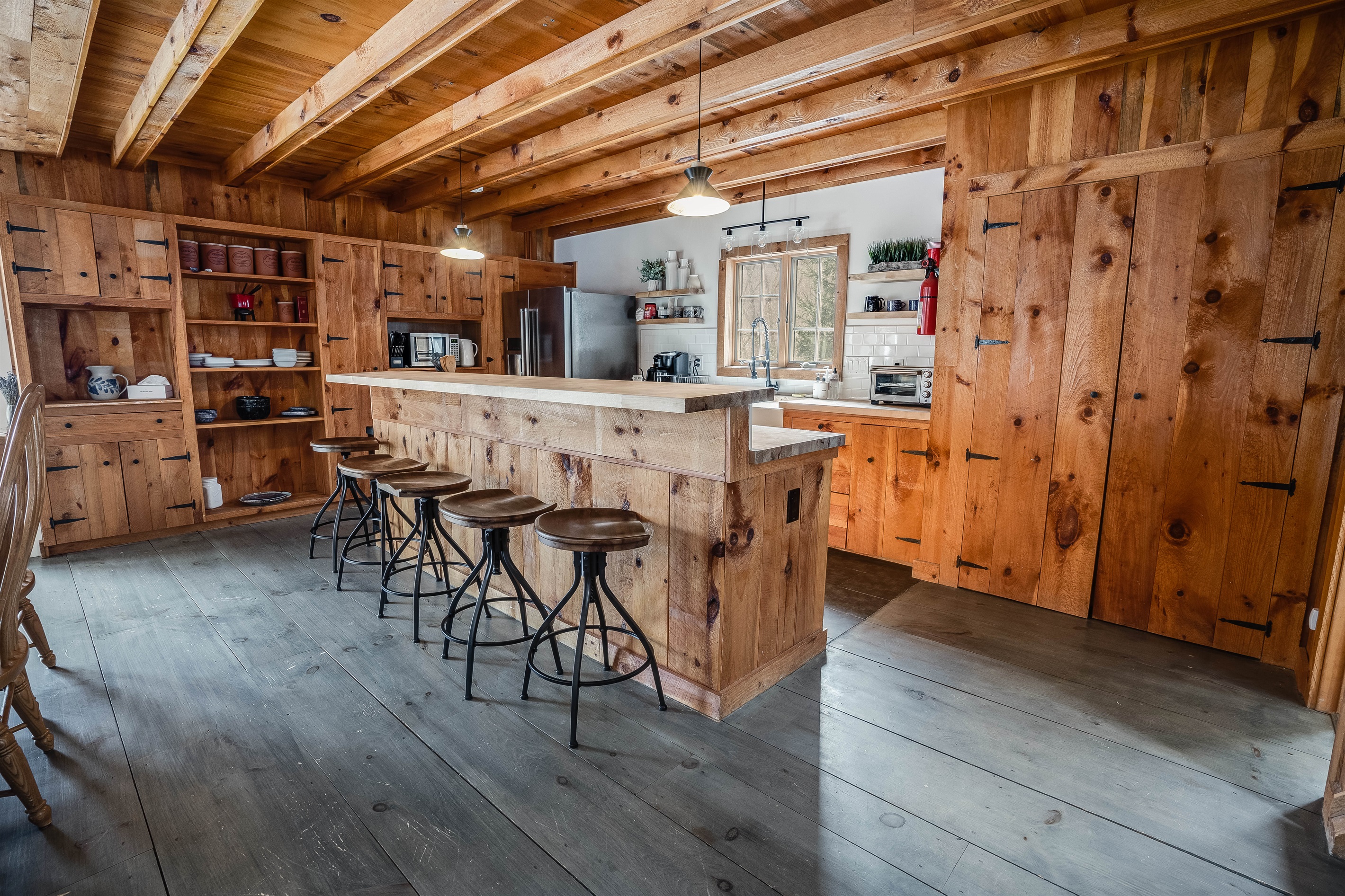 Bar seating for additional eating space