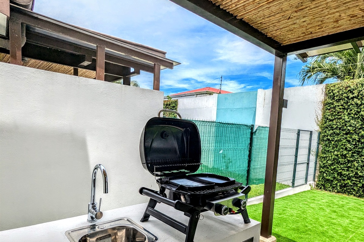 Patio private BBQ area