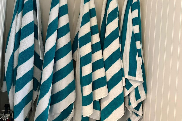 Beach towels provided