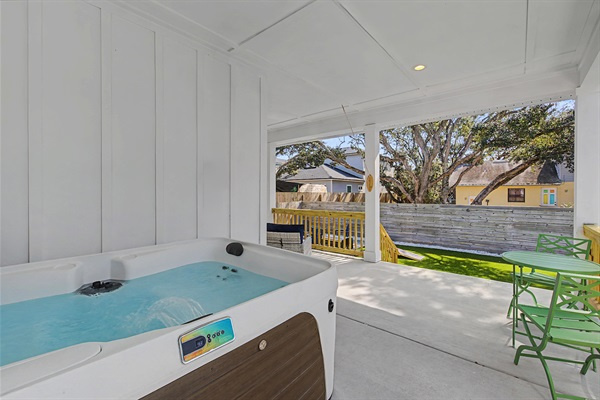 Soak in the hot tub