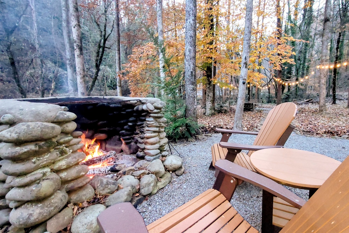 Fall fireside evening at Norton Creek 🧡
