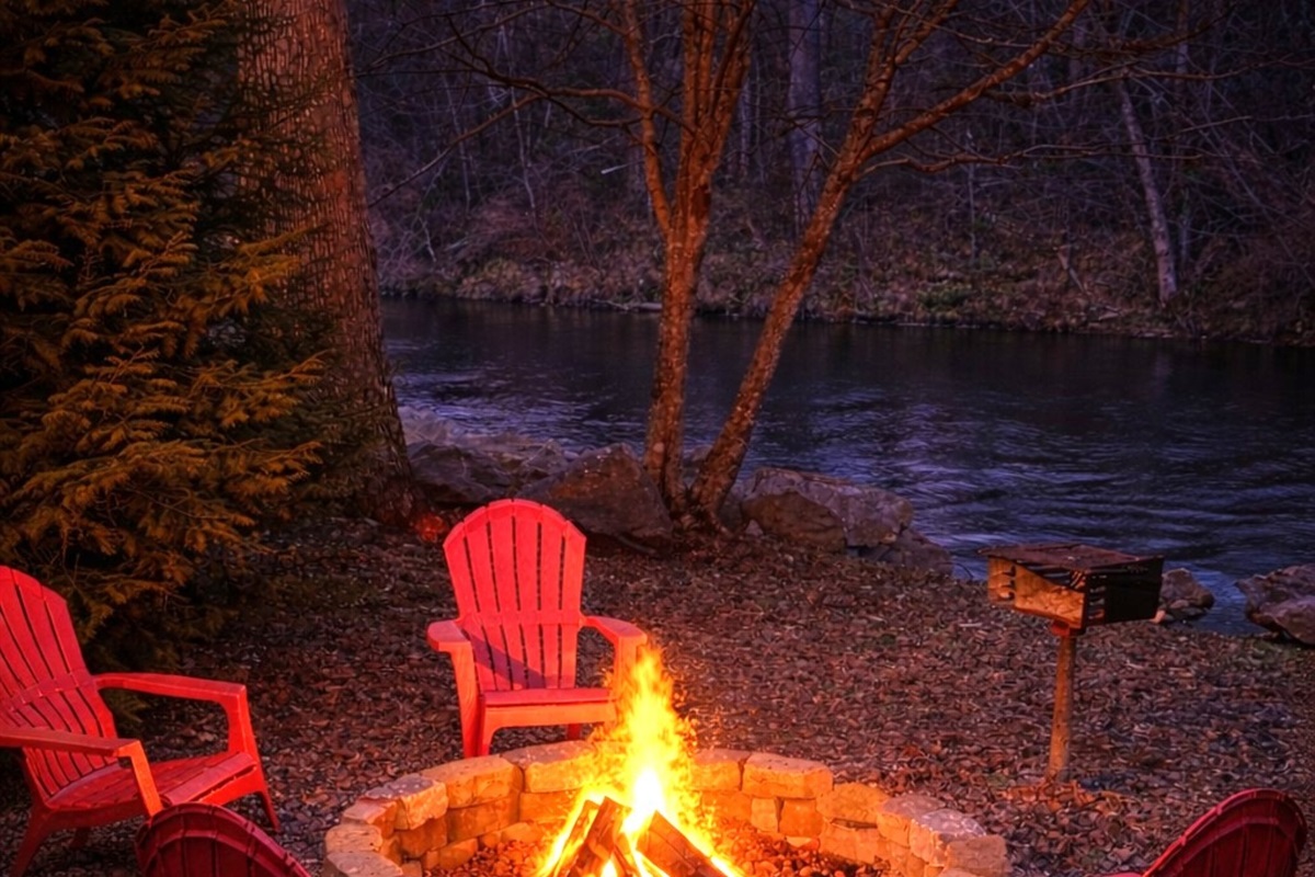 Relax by the campfire after a day outdoors