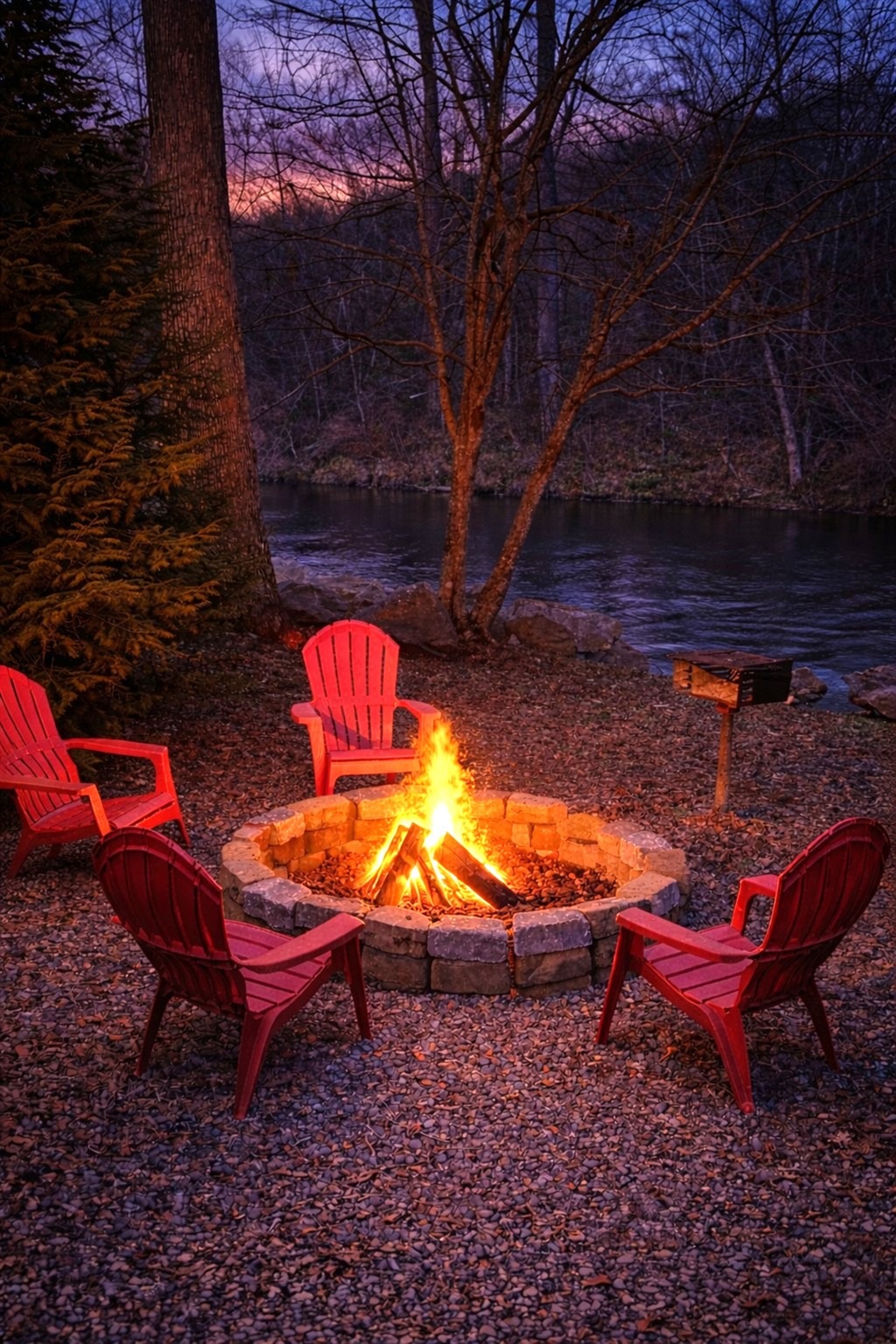 Relax by the campfire after a day outdoors