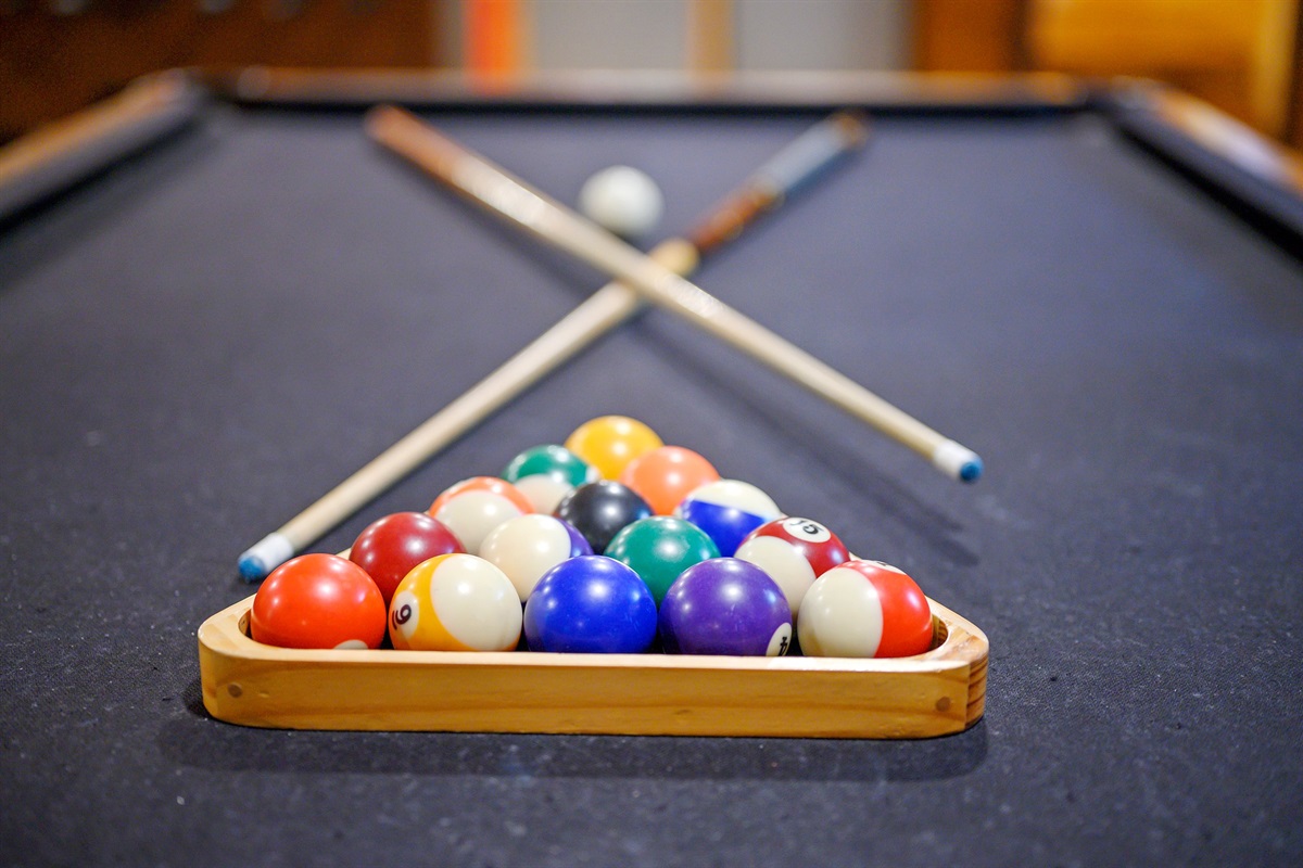 Full size pool table.