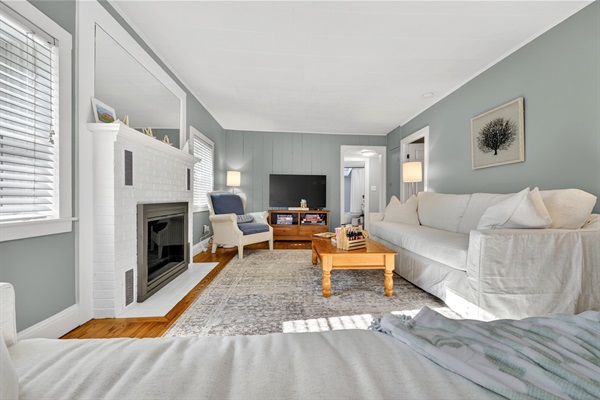 Whether you're curling up with a book or catching up with loved ones, this cozy space wraps you in comfort!