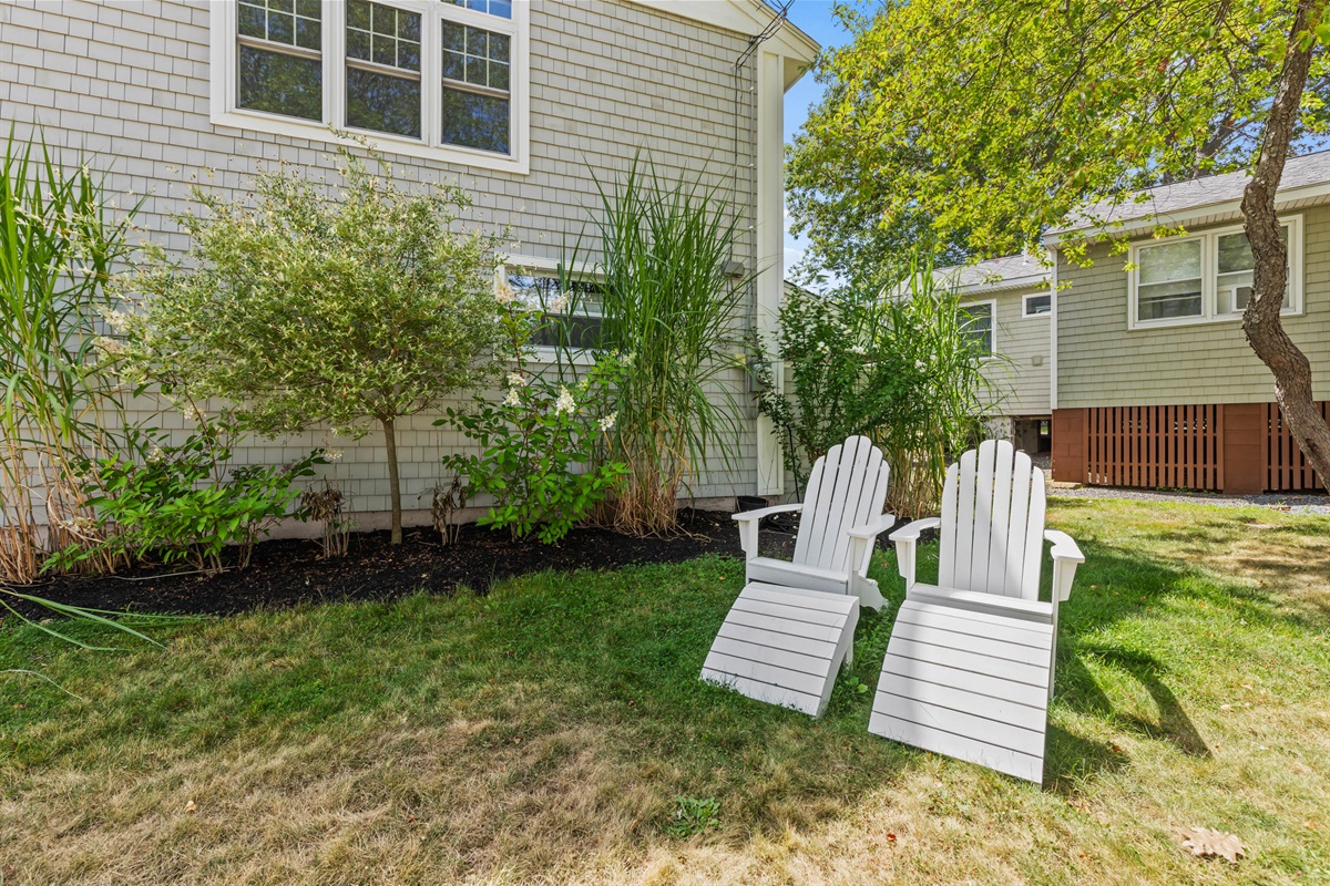 Watch the sun rise and set in the Adirondack chairs