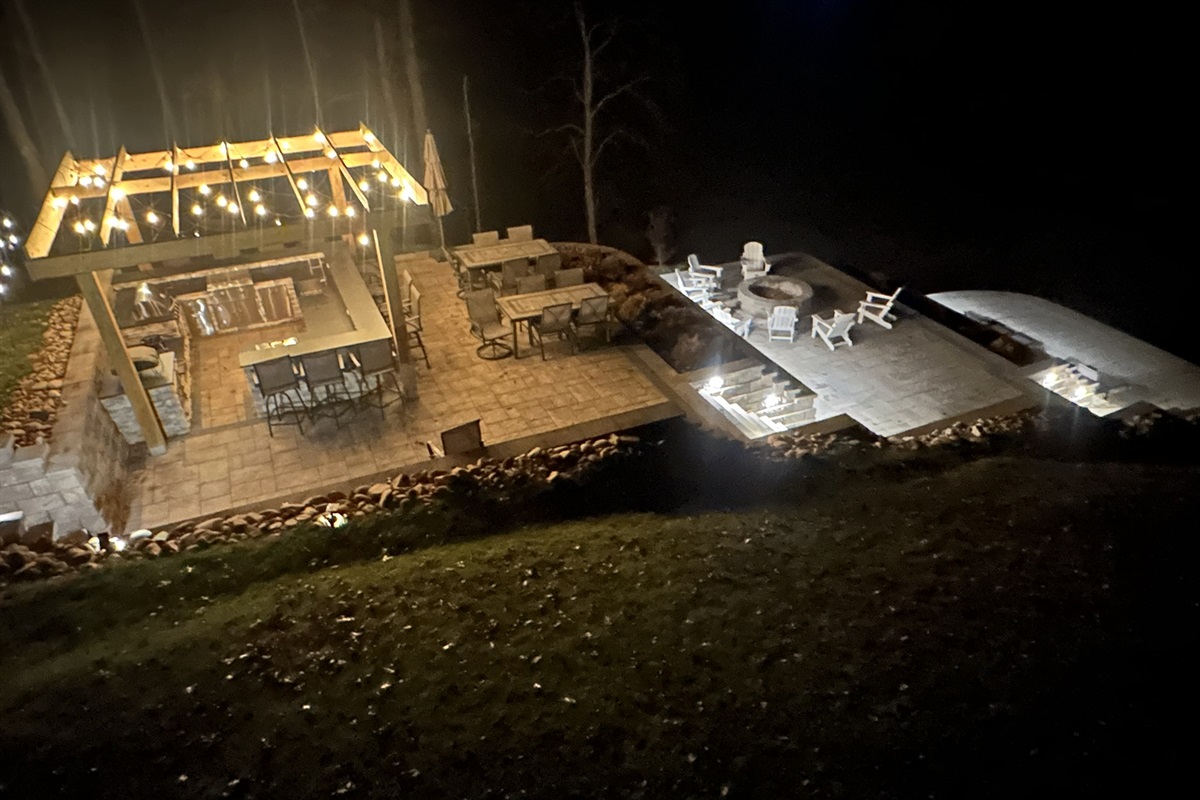 Kitchen Lights are bright at night