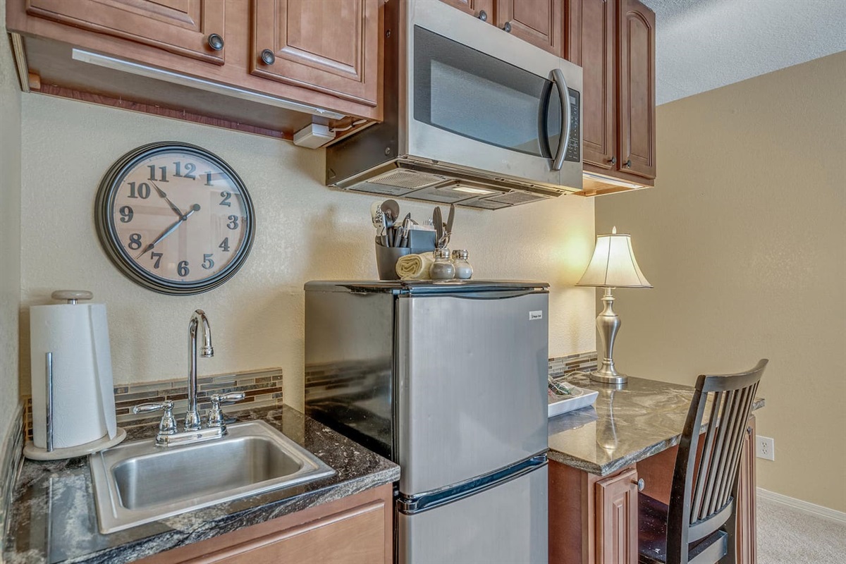 Fridge, Sink, Microwave