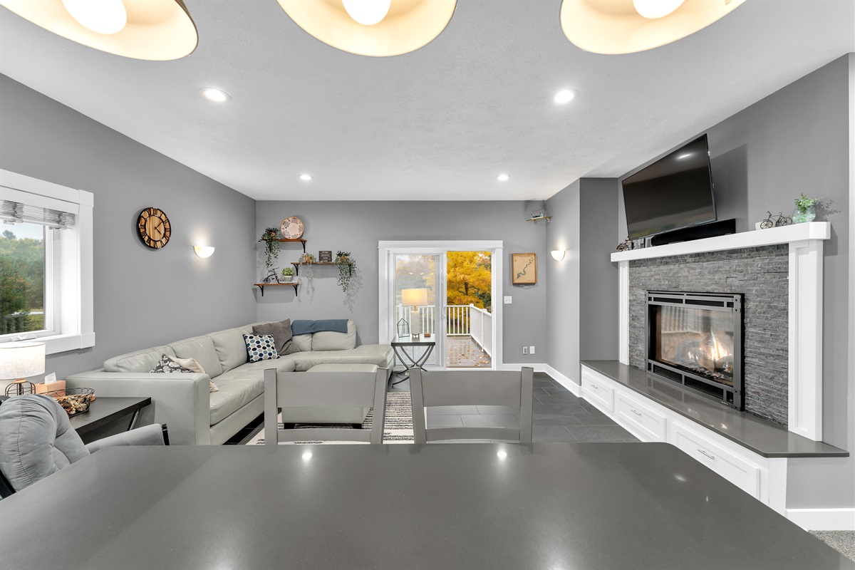 Living Room with Fire Place