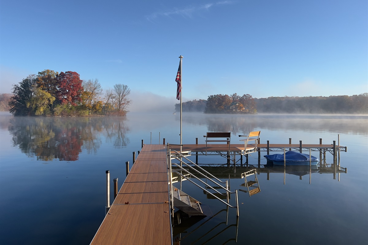 Pier & Lake on a Crisp Fall Morning 