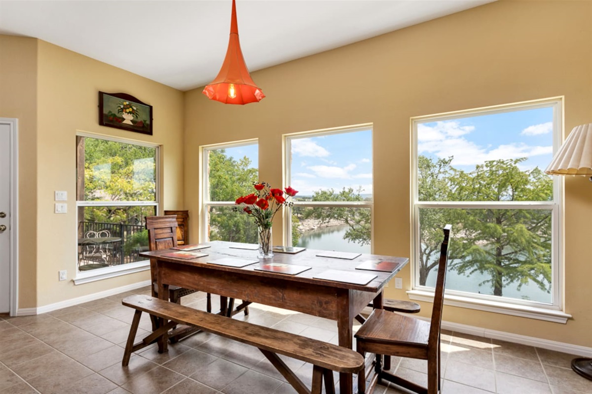 Dining room with a view
