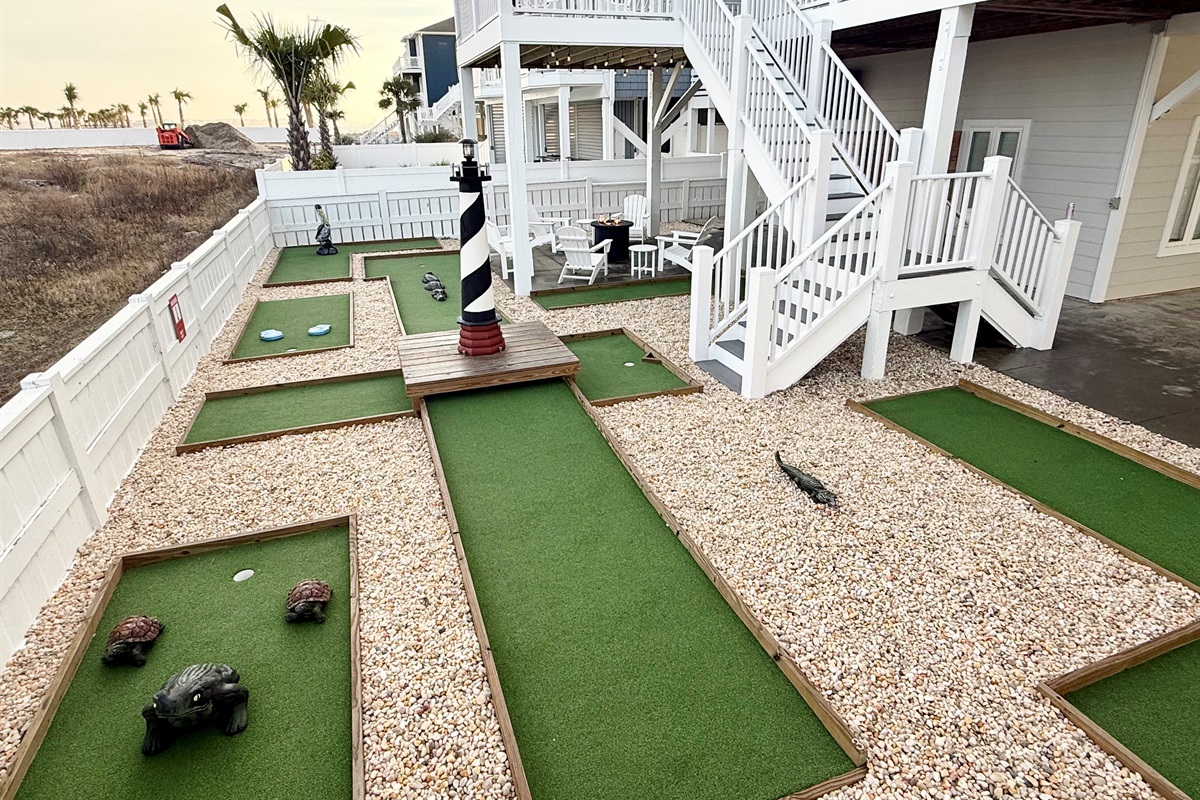 Hours of family fun with backyard putt putt.