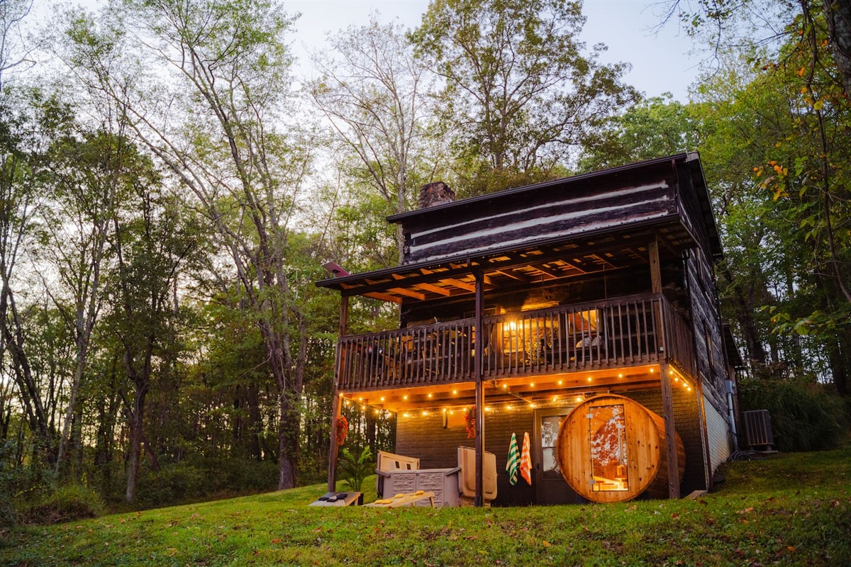 Enjoy nature’s beauty from the backyard, a perfect spot for quiet reflection.