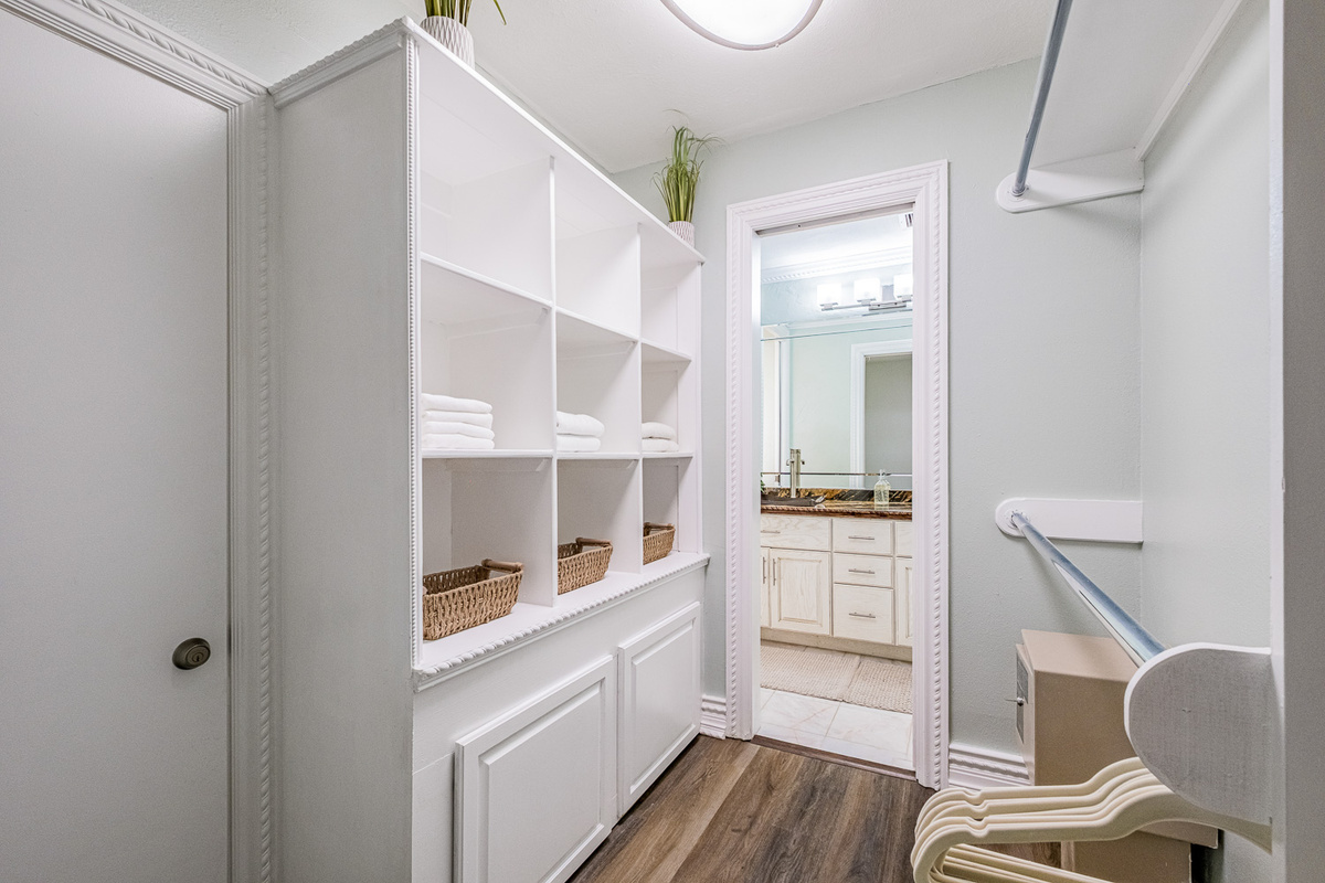 Spacious closet for all your essentials
