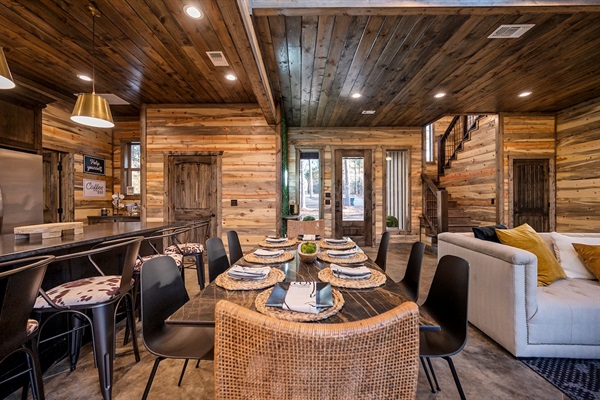 Plenty of room for everyone — gather the whole crew for meals and memories.