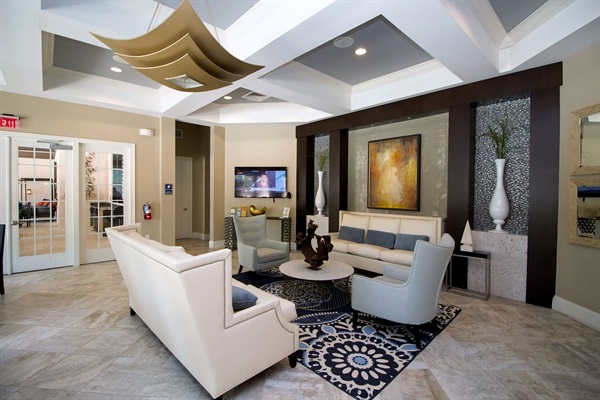 Solterra Resort clubhouse lounge area