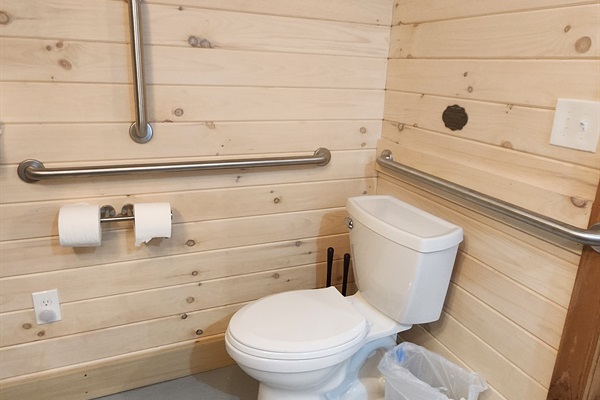Grab Rails around commode in fourth bath