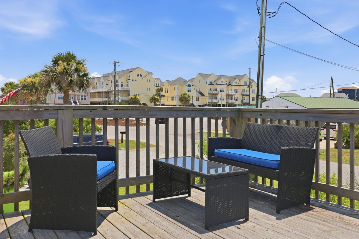 Start your morning or unwind outside on the elevated deck