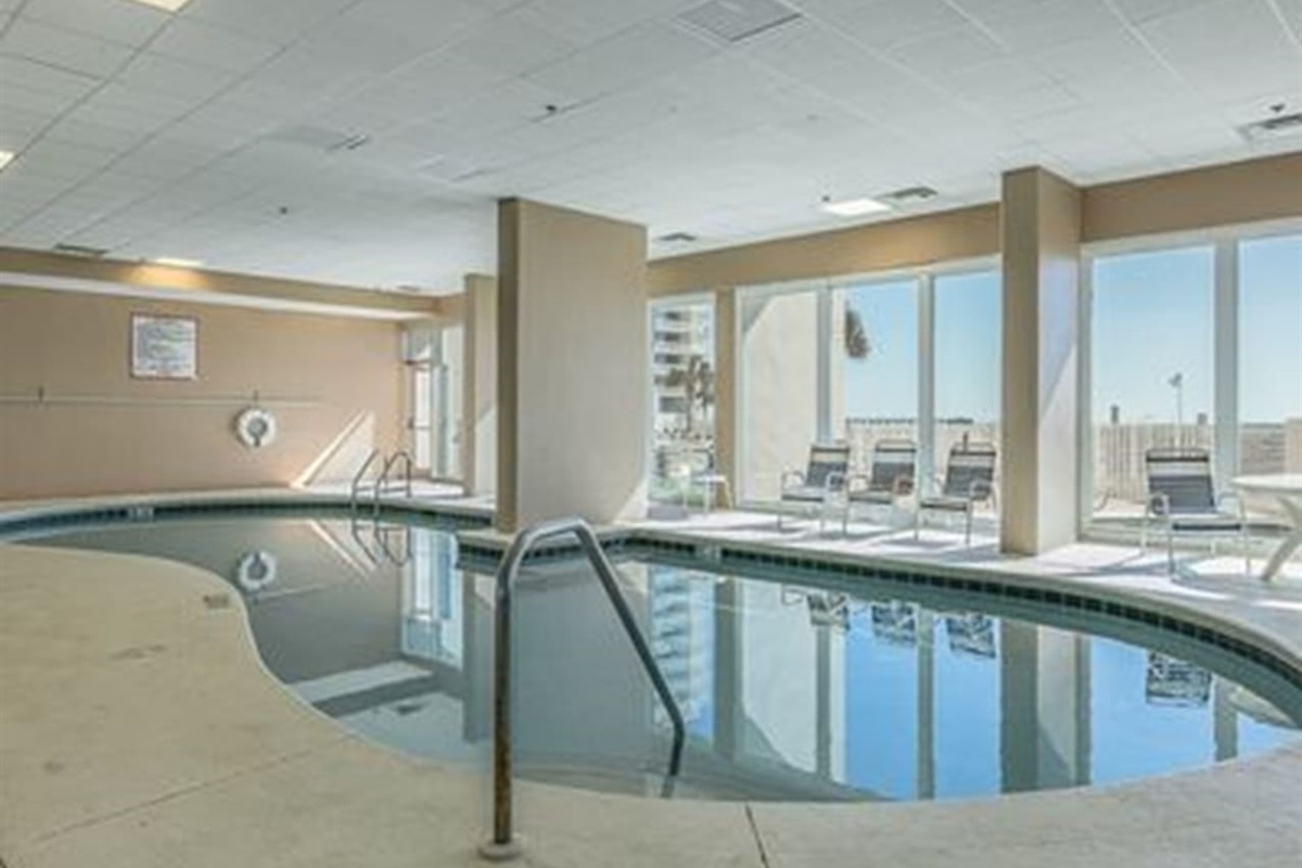 Indoor heated pool if the weather turns or take a break from the sun.