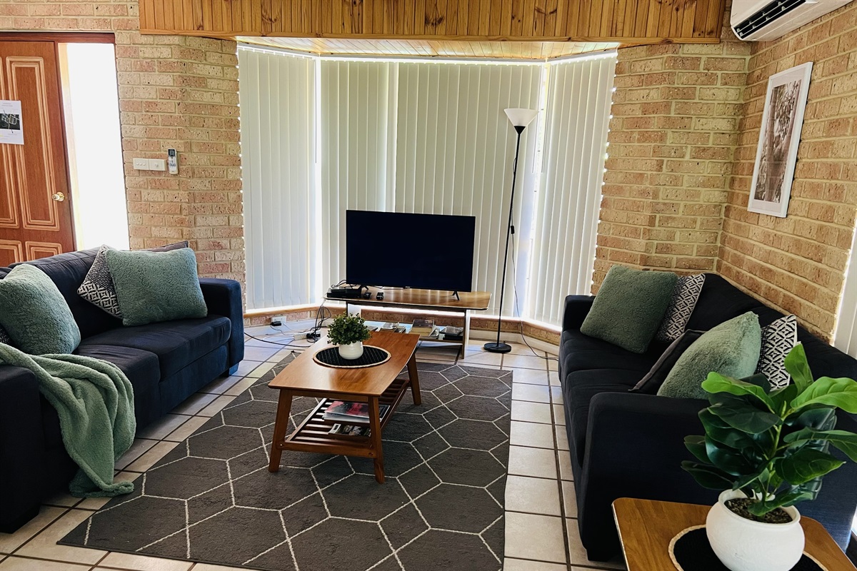 Comfy & cosy lounge with split system air-conditioner 
