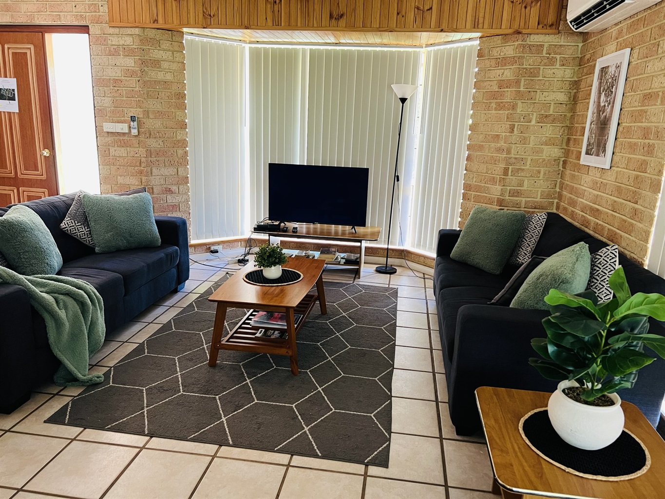 Comfy & cosy lounge with split system air-conditioner 