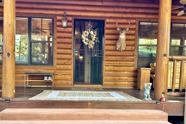 Back steps leading to spa