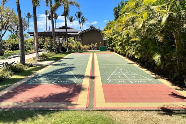 Shuffleboard located outside main pavillion
