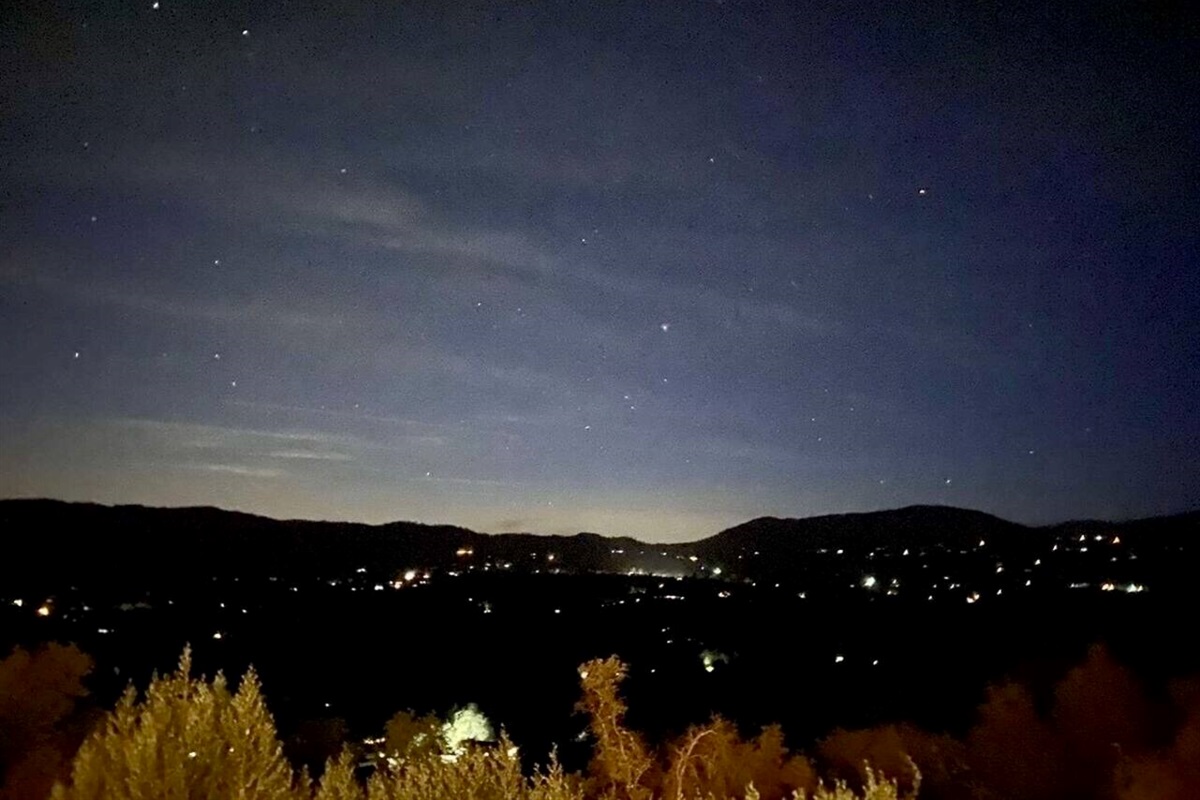 View of Valley at night