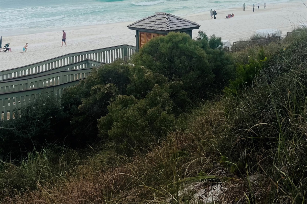 Key card access to Rosemary's private beaches