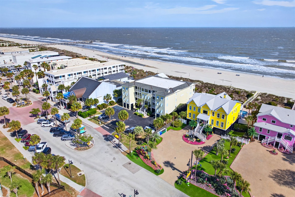 Aerial View | 1006 Ocean Blvd, Isle of Palms, SC | 102 Dunescape | IOP Escapes