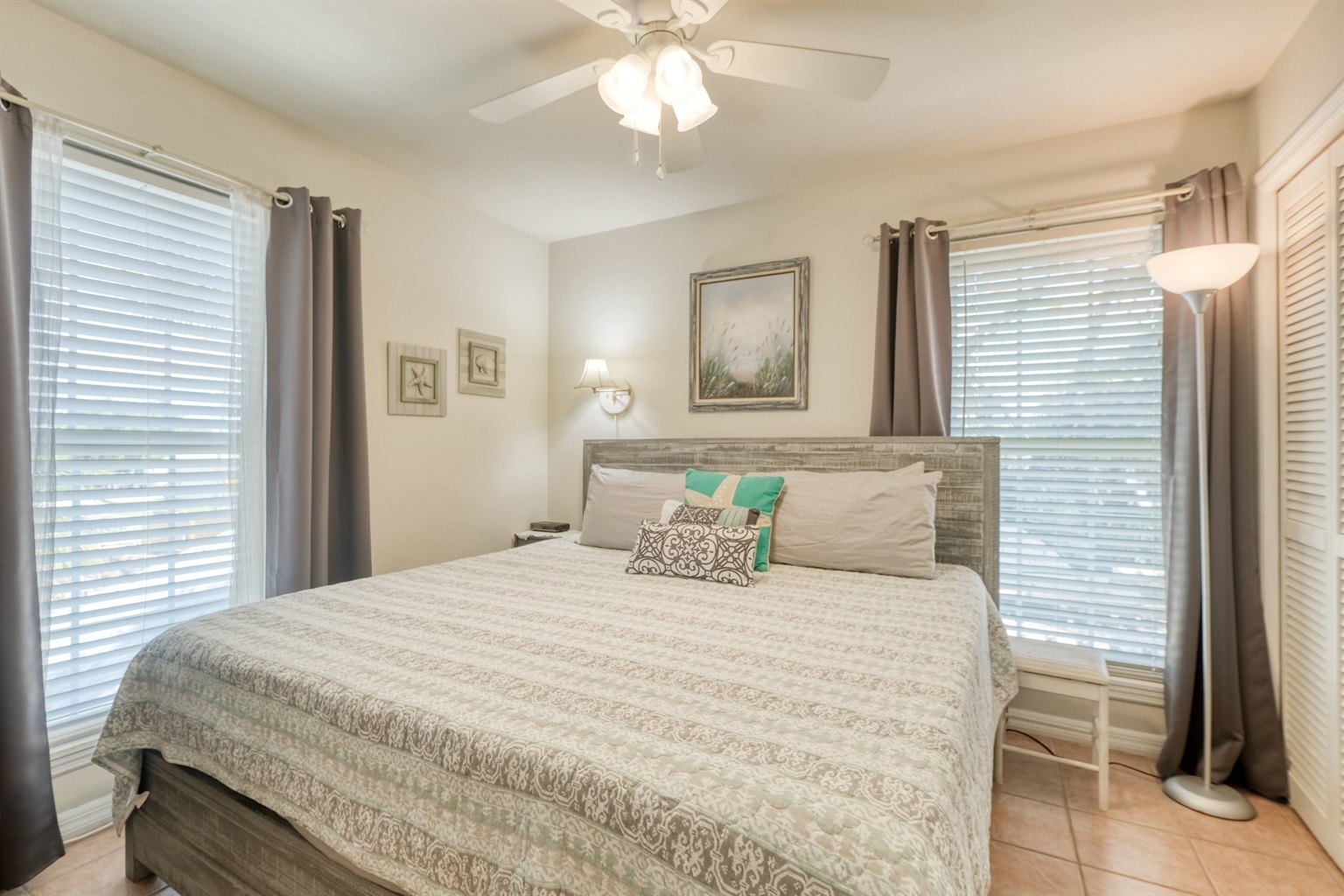 Master has a king size bed