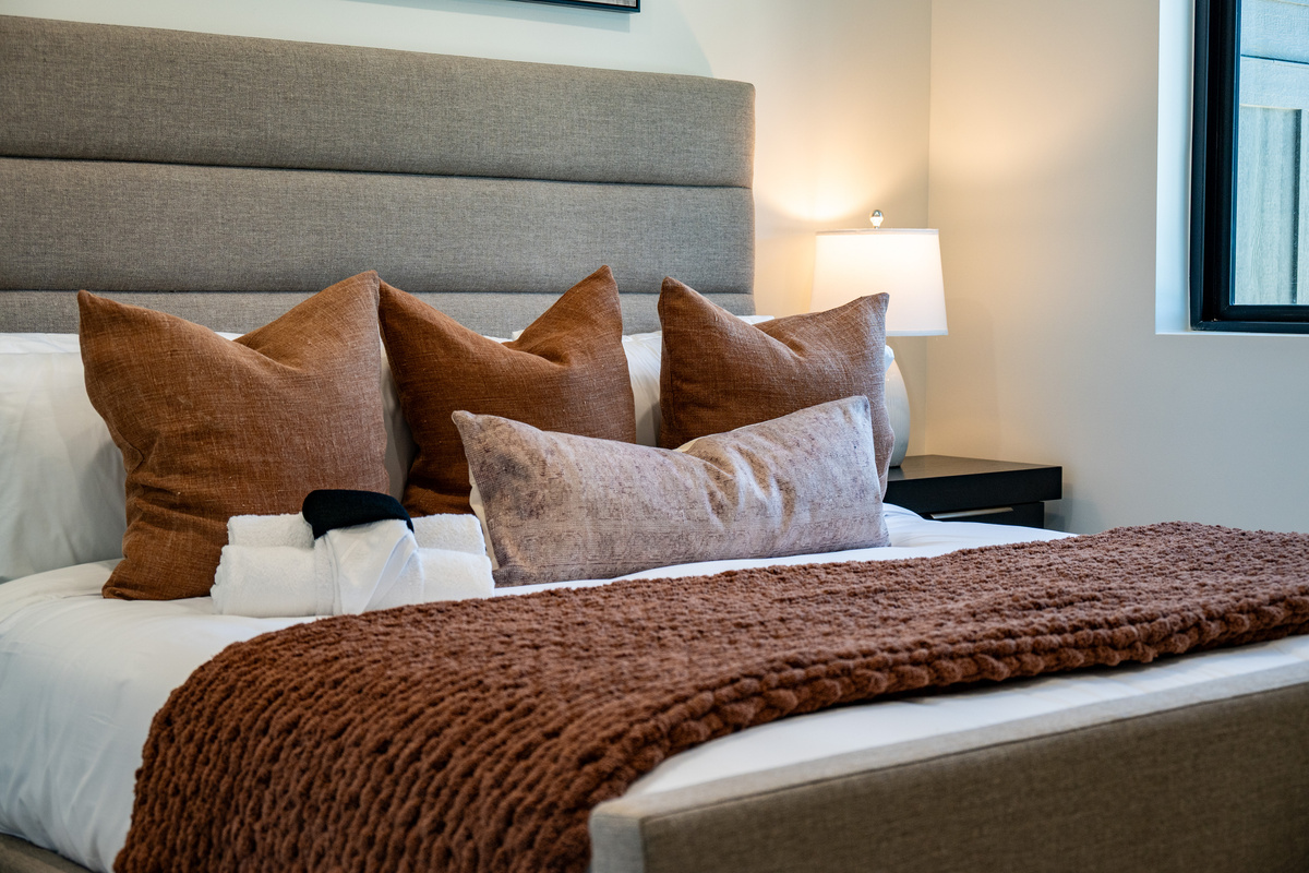 Plush bedding and cozy accents create a peaceful retreat.