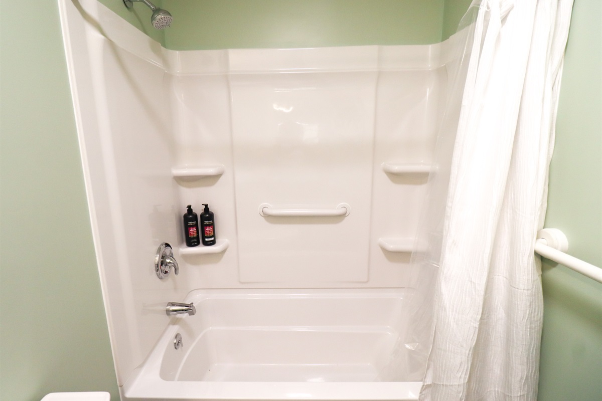 Shower and tub - essentials provided.