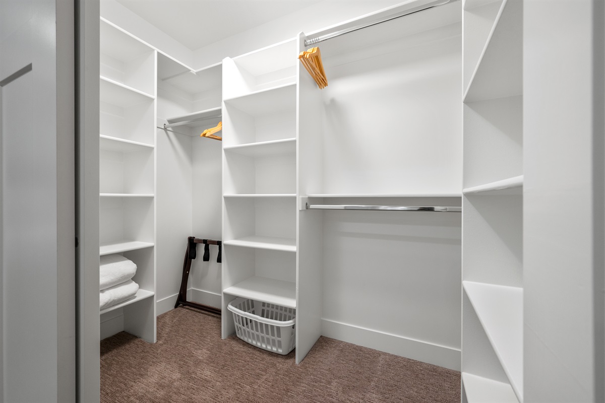 This bedroom also has a walk-in closet.