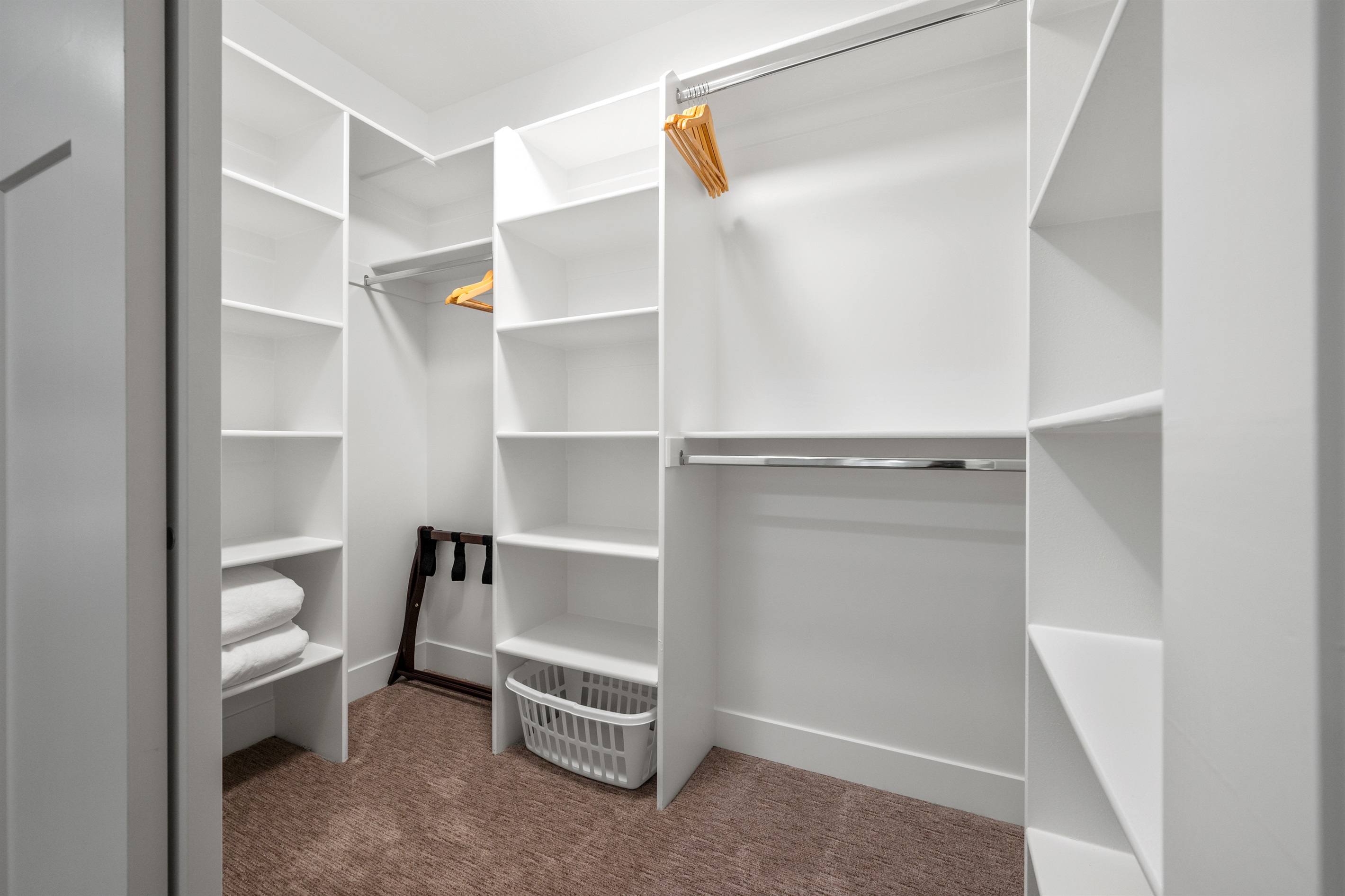 This bedroom also has a walk-in closet.
