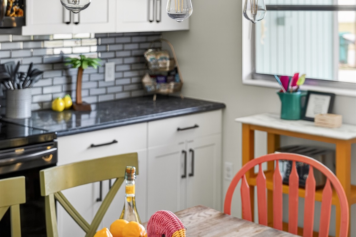 Small touches throughout give a laid-back beach vibe.