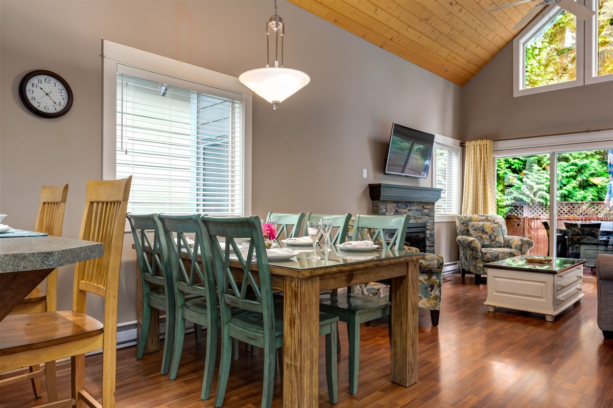 Bright dining space made for connection