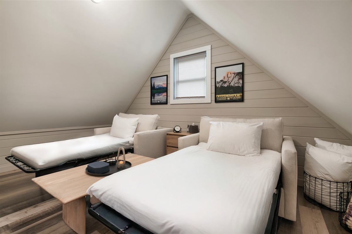 Chairs fold out to beds!