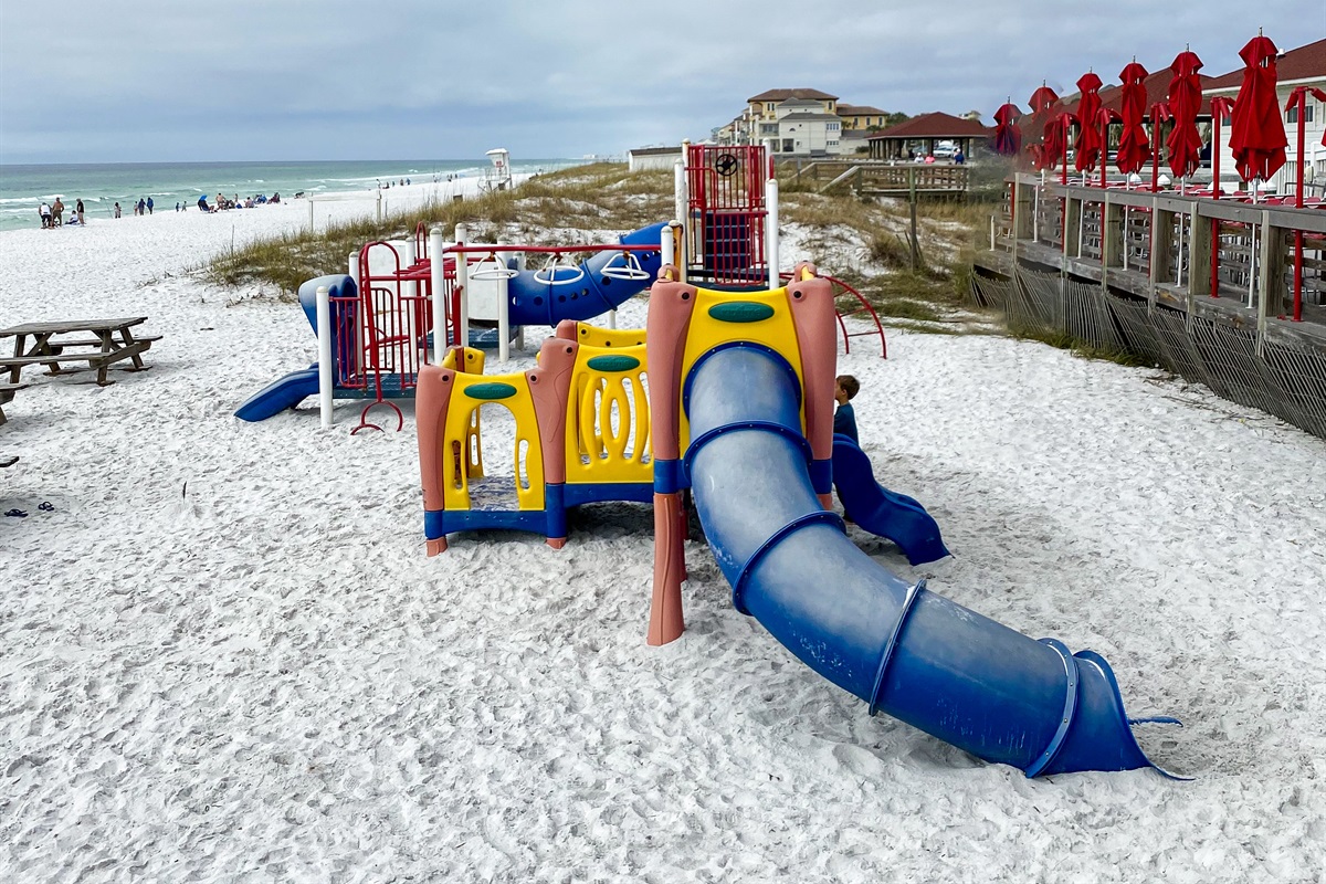 A playground ON THE BEACH!! Part of Destin's commitment to visitor enchantment. 