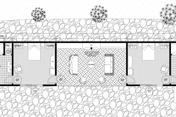 Guest house floor plan